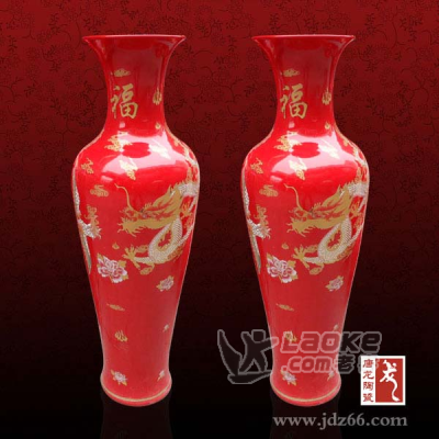 景德镇手绘乔迁礼品花瓶,陶瓷花瓶尺寸_1