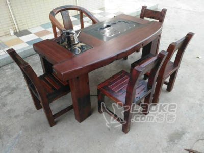 老船木茶桌批发 实木仿古茶几茶台功夫泡茶桌客厅_0