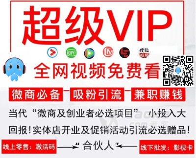vip影视会员代理批发一手货源平台 一次代理带你月入5k_0