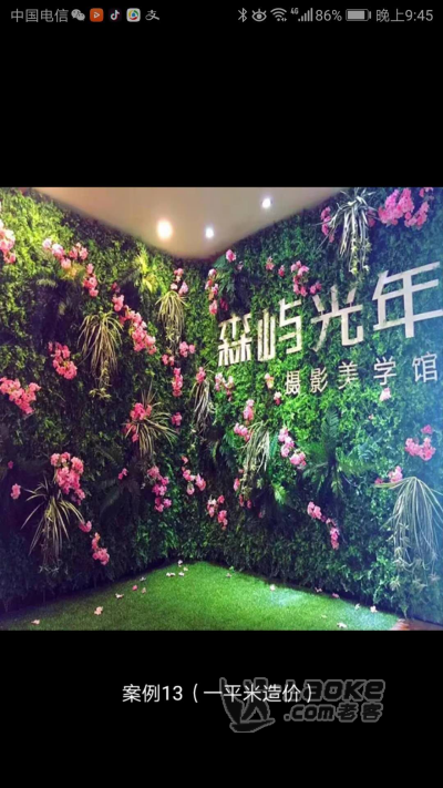 仿真草坪植物绿植墙塑料假花草皮墙面装饰绿色上墙背景形象墙_1