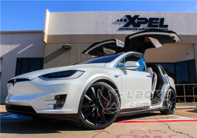 石家庄永诚特斯拉model x贴XPEL隐形车衣_3