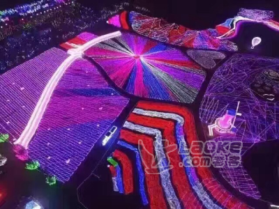灯光制作出租发光秋千彩色跑恐龙模型租赁_0