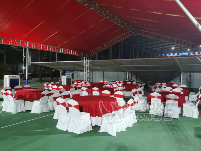 佛山庆典搭建公司承接开业策划奠基典礼搭建舞台桁架帐篷租赁空调扇租赁会议桌椅出租_1